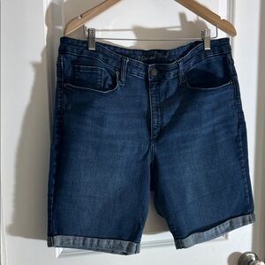 *Universal Thread* Women’s Blue Denim Bermuda Shorts- rolled cuff